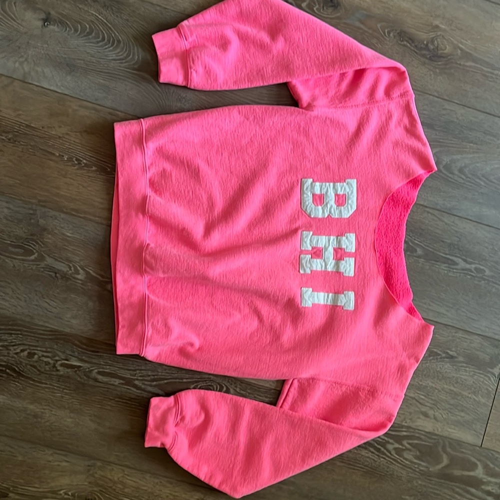 Neon pink baldhead island (BHI) crewneck